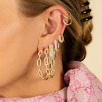 Thumbnail for Adina Eden Pave Mini Huggie Hoop Earrings