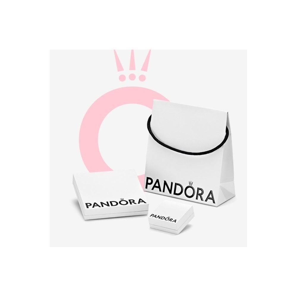 ladies Pandora Organically Shaped Pavé Circle & Treated Freshwater Cultured Pearl Collier Necklace