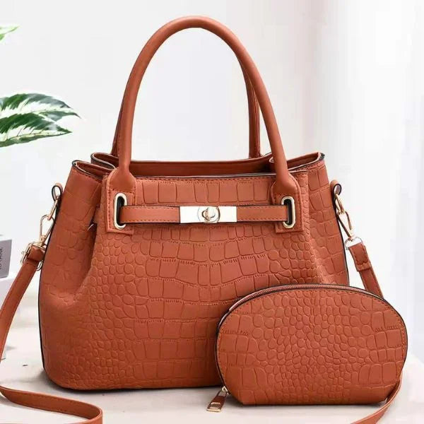 ladiesgenuineleatherhandbagorange