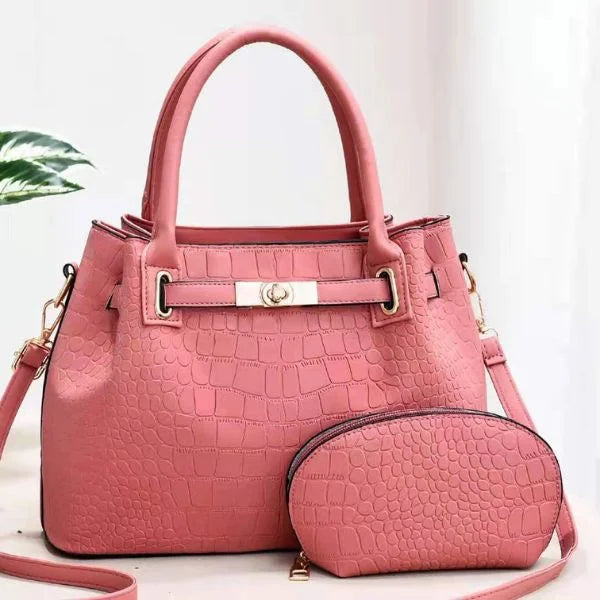 ladiesgenuineleatherhandbagpink