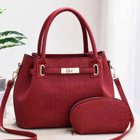 Thumbnail for ladiesgenuineleatherhandbagred