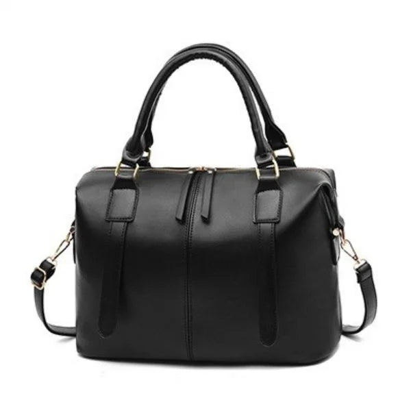 ladiesleathershoulderbagblack